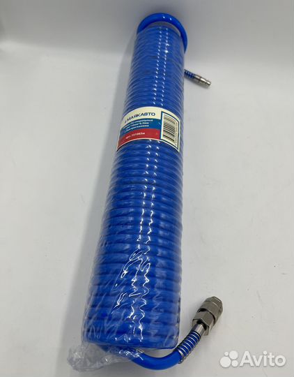 Шланг PU спиральный 15м*10мм*6,5мм с быстросъемами