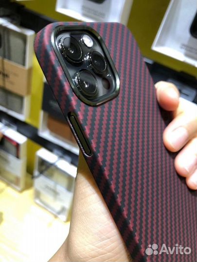 Чехол K-DOO Kevlar для iPhone 12/12Pro черно-красн