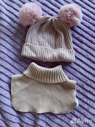 Комплект шапка, шарф