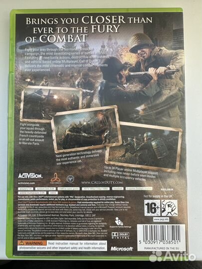 Call of Duty 3 Xbox 360 Лицензия