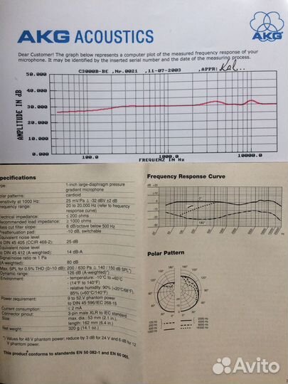Редчайшая версия микрофона AKG. 2003 год