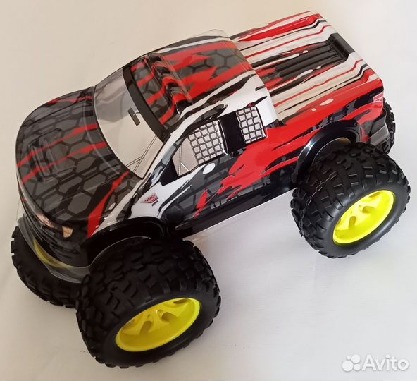 Кузов Monster One 1/10(крас) + колеса(жёл),7спиц