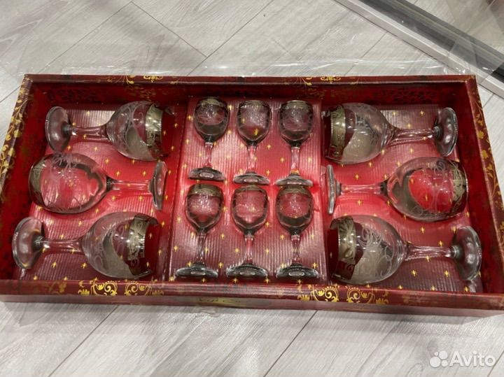 Подарочный набор бокалы и рюмки