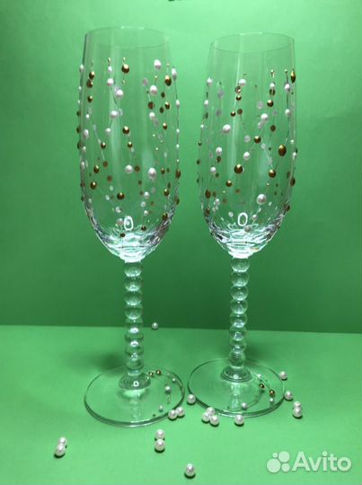Свадебные бокалы «Россыпь жемчуга»