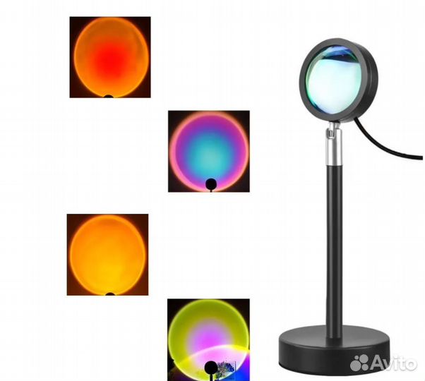 Настольная лампа-проектор заката на подставке (ZHQ