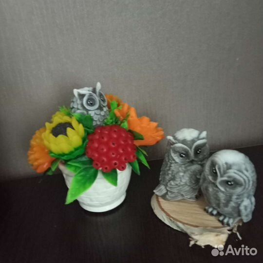 Букет из мыла,сувенирное мыло Совушки