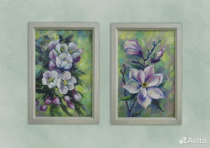 Картина маслом цветы Картина весна