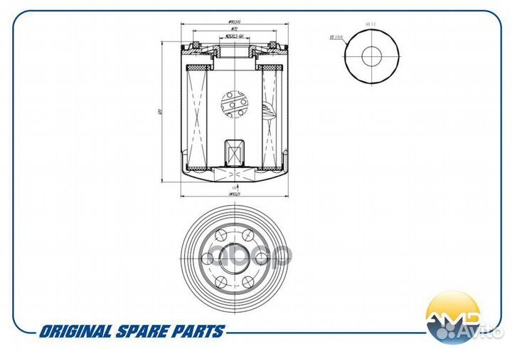 Фильтр масляный amdfl16 amdfl16 AMD