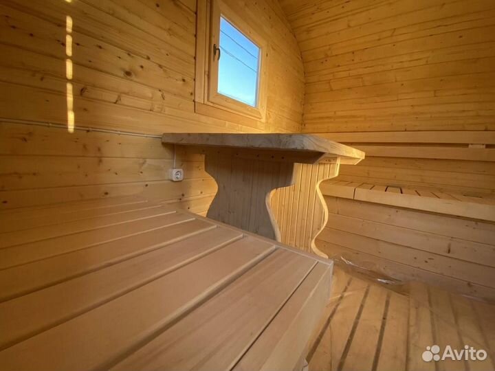 Баня бочка Квадро под ключ