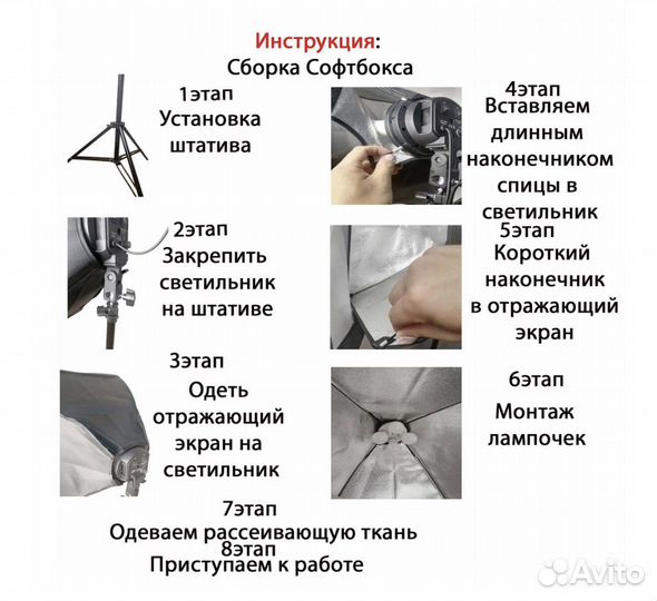 Софтбокс 2шт новый студийный свет