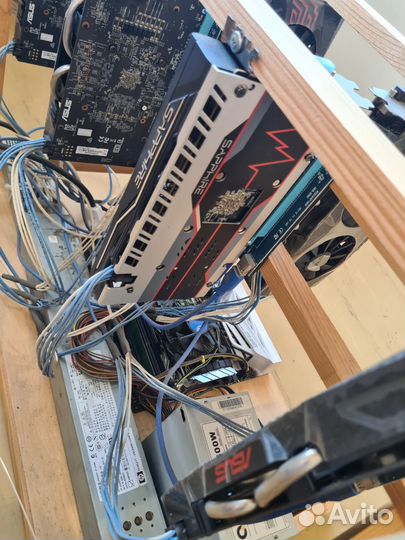 Майнинг ферма rx570/580 4gb 7шт