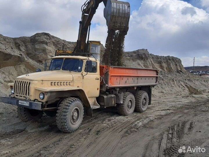 Отсев щебень песок самосвал