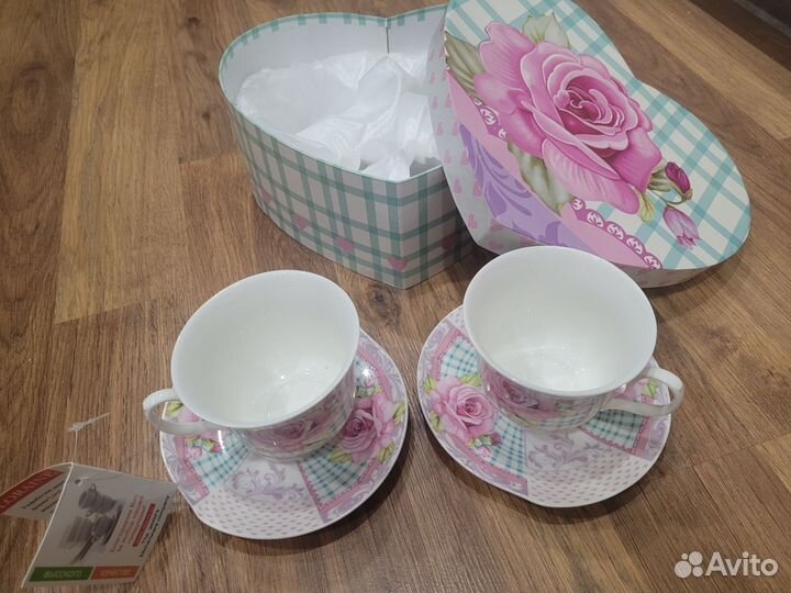 Чайная пара 240мл 4 предмета Loraine LR-22958