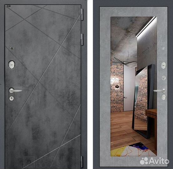 Дверь входная Бетон тёмный металлическая