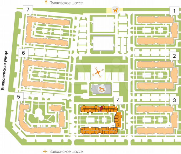 2-к. квартира, 53,9 м², 5/5 эт.