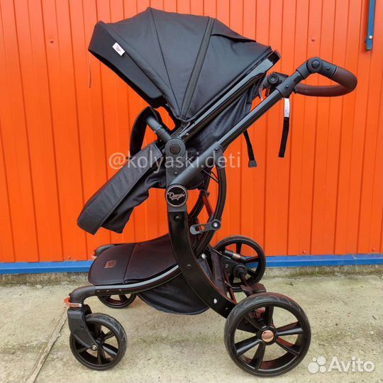 Коляска 2в1 Darex608 чёрная