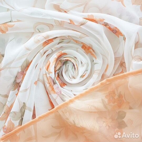 Комплект штор для кухни Иллюзия 300х150 см, персик