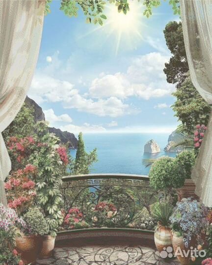 Схемы разные для вышивки бисером Вид на море