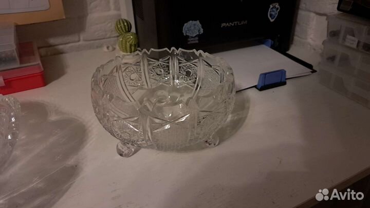 Салатник конфетница хрусталь винтаж СССР