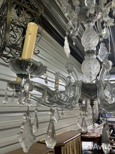 Люстра. Светильник. Хрусталь. Винтаж из Европы