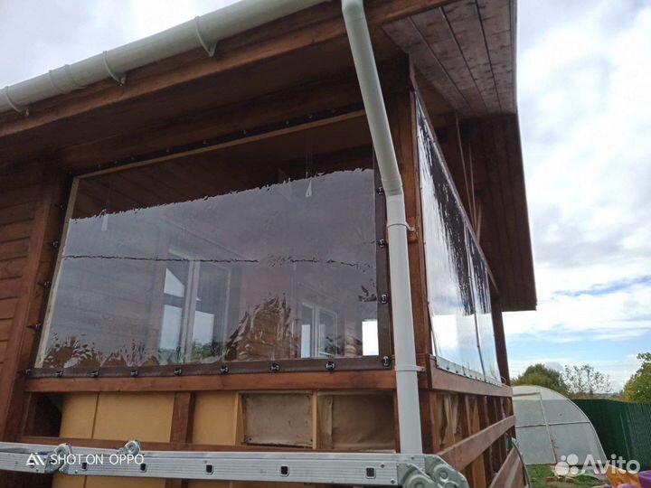 Мягкие окна пвх на беседку для террасы