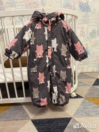 Зимний комбинезон для девочки 80