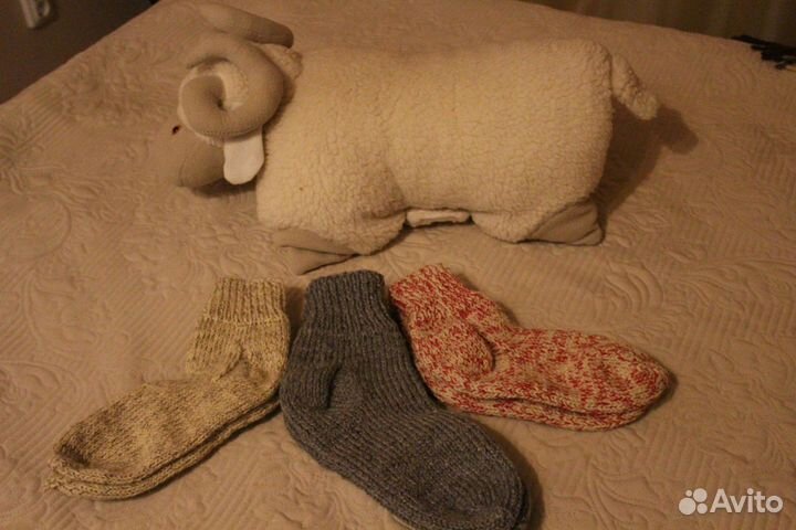 Носки шерстяные вязаные