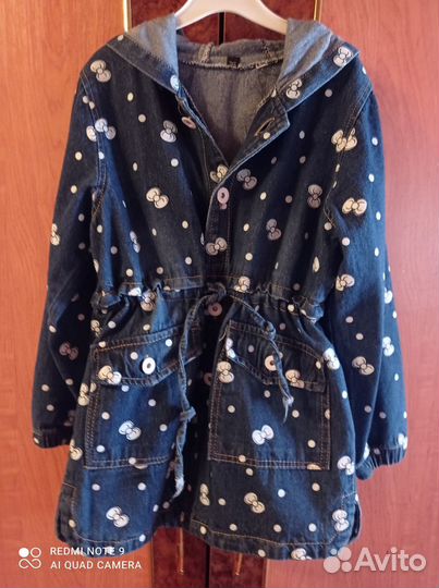 Плащ джинсовый для девочки
