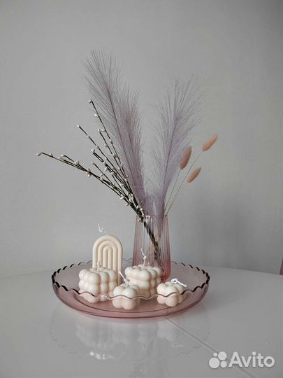 Свечи из оливкового воска / свеча куб