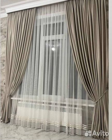 Шторы и тюль в комплекте