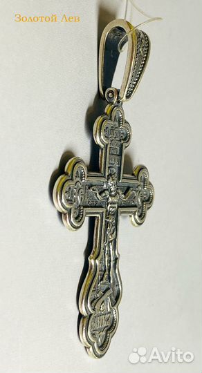 Крест нательный серебряный