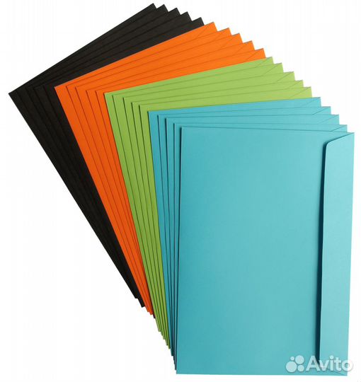 Конверты С4 из цветной бумаги. Вмещают А4