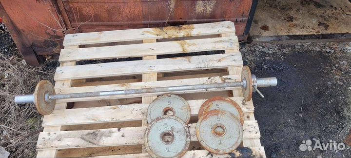 Штанга гриф блины бу