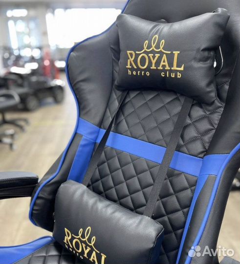 Кресло игровое компьютерное 155 темно-синий ромб