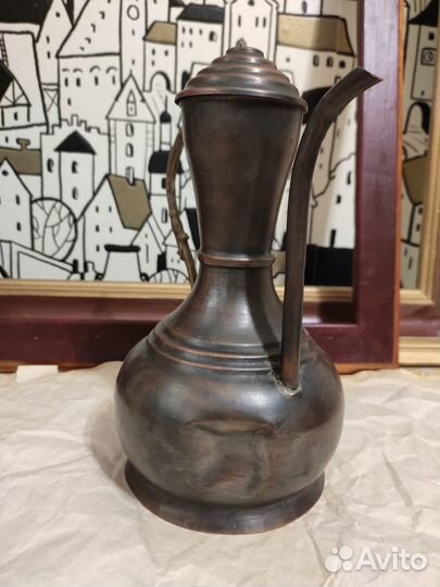 Антикварный медный кумган (кувшин)