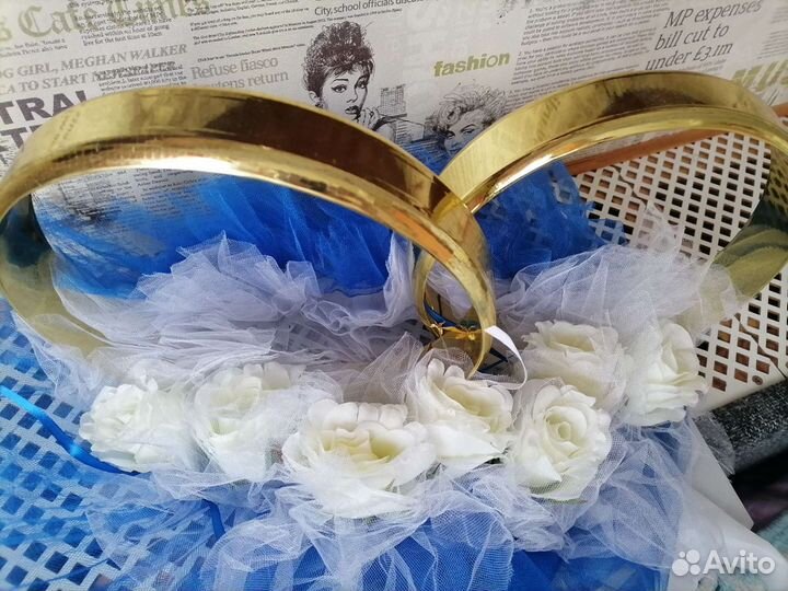 Кольца на машину свадебные