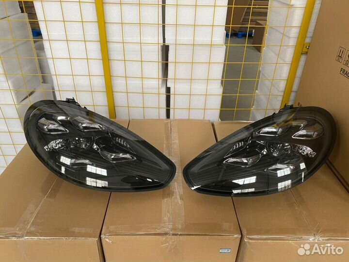 Светодиодные фары Порше Кайен 958, рест 2014-2018
