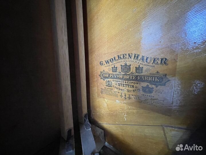 Пианино G. Wolkenhauer Stettin