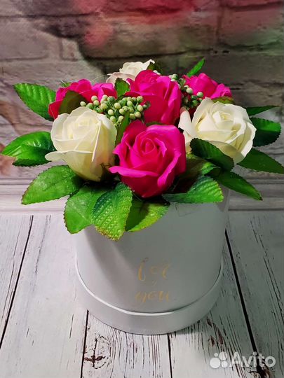 Букет из мыльных роз