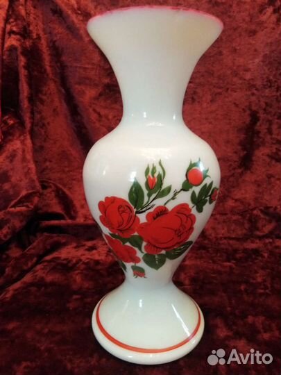Вазы молочное стекло, фарфор СССР