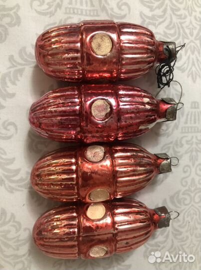 Елочные игрушки СССР шары и шишки