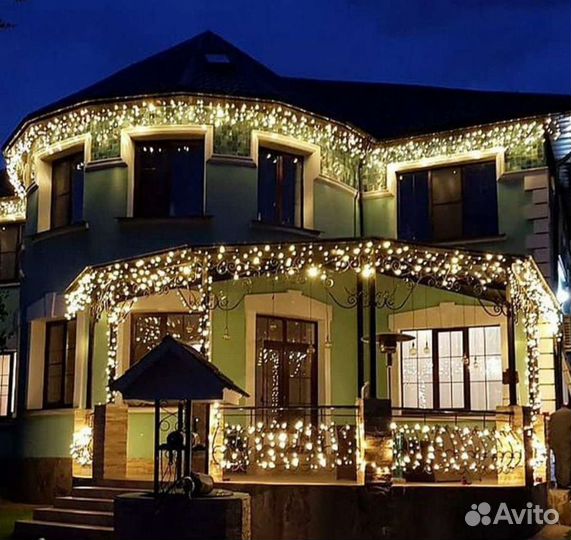 Гирлянда бахрома уличная 12 метров