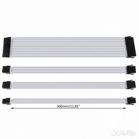 3 вида кастомные кабели белого, красного, синего ц