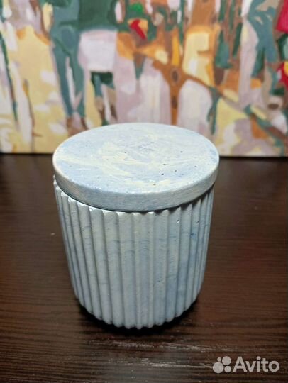 Стаканы для свечей с крышкой из гипса