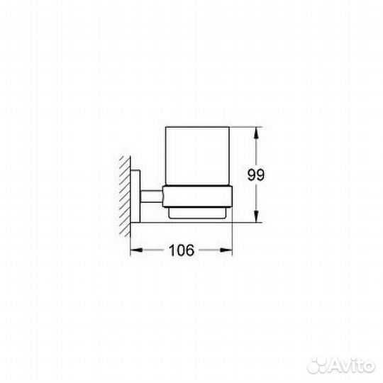 Стакан для зубных щеток Grohe Essentials 40447001