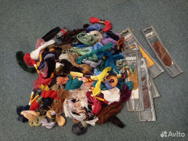 Пряжа, нитки для вышивки более 100 цветов