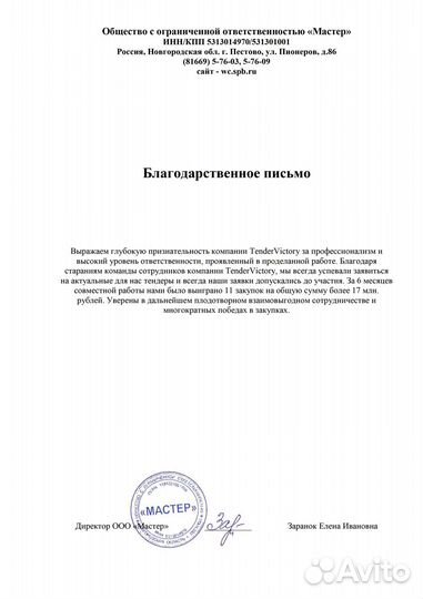 Тендерное сопровождение. Тендерный специалист