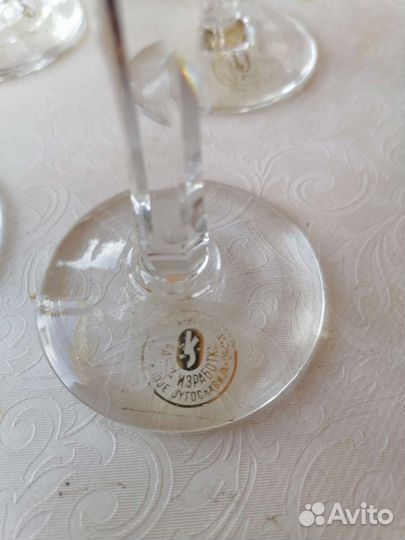 Рюмки хрустальные Югославия. Цена за 6 штук