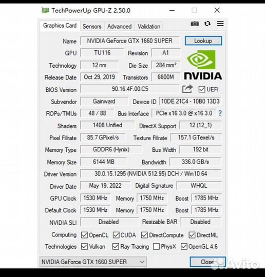 GTX 1660 Super 6GB