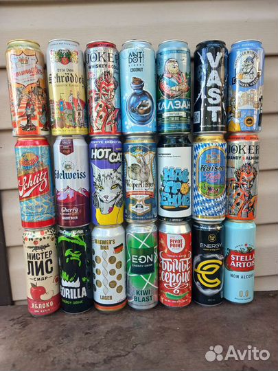 Банки от энергетиков, пива и других напитков